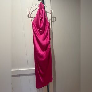 VICI high Neck Pink Satin Dress